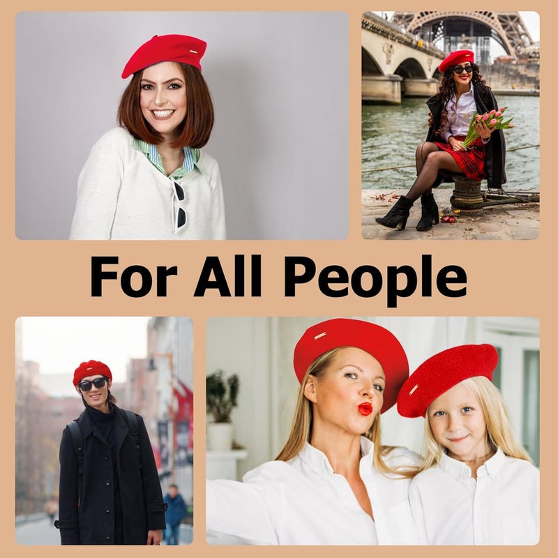 recapitula Satin Lining Classic Wool Beret Hats for Women Man Painter hat French Beret for Man Woman Warm Winte. - Image 4